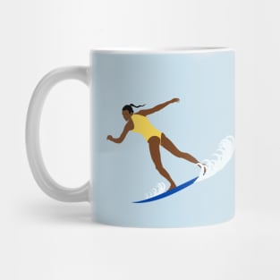 Surfing Brunette Mug